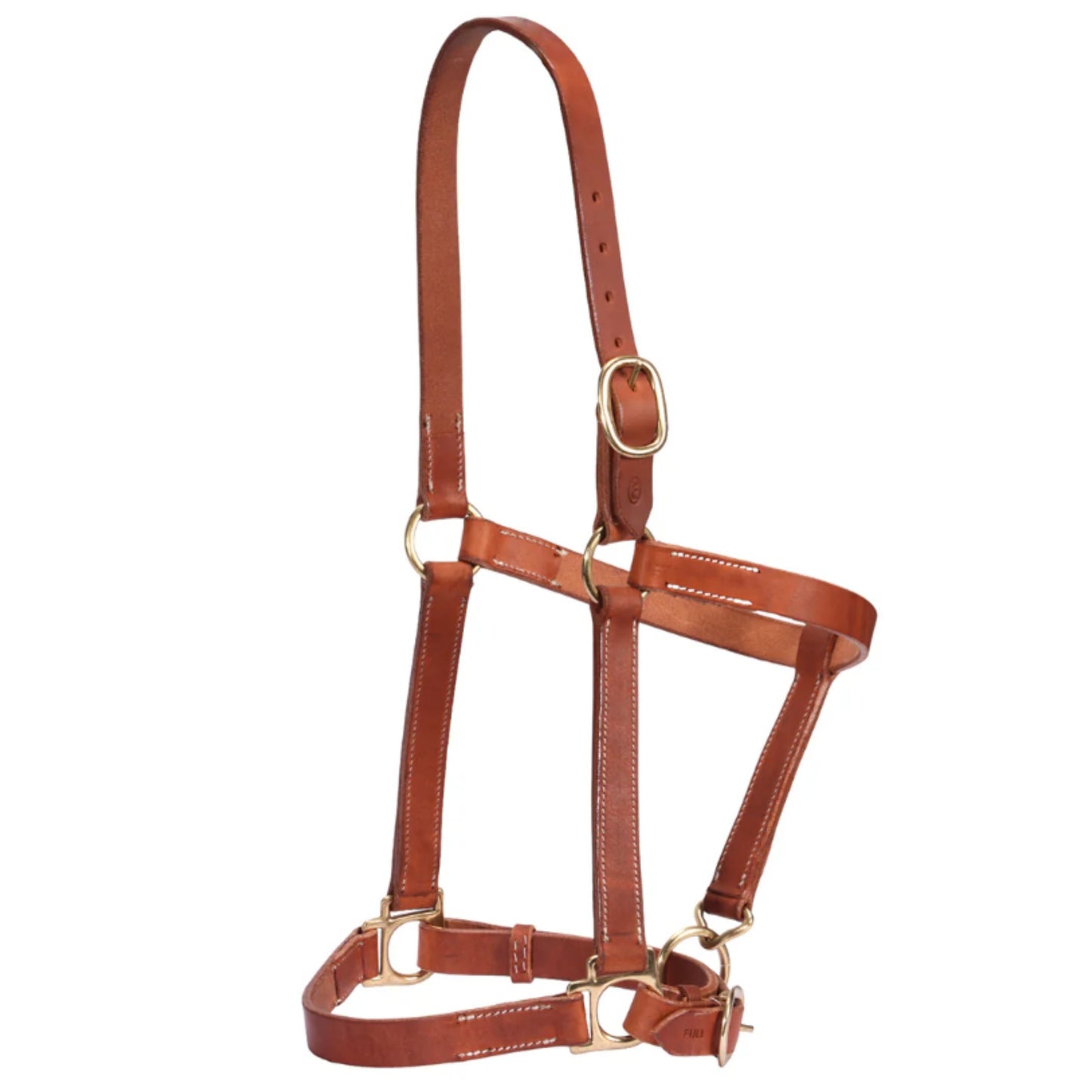 Fort Worth Leather Halter w Curb Adjustment