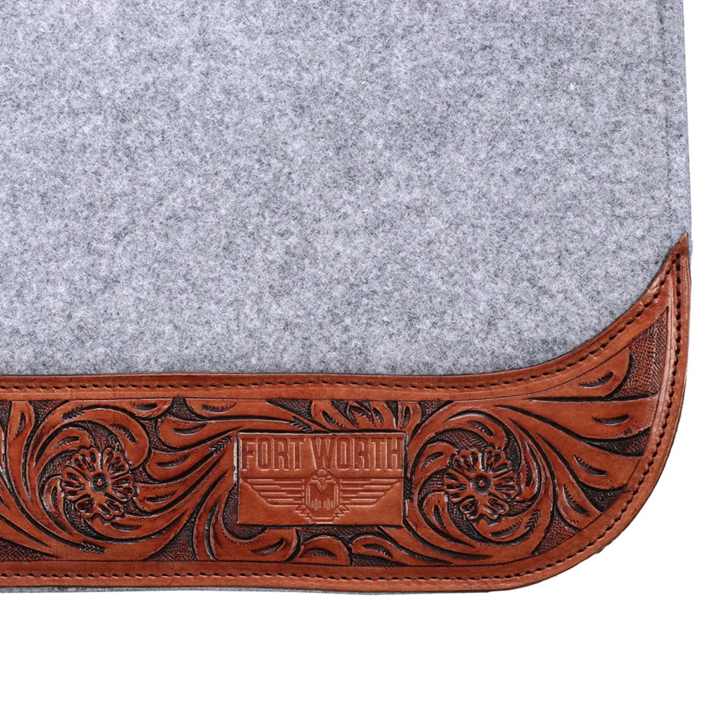 Fort Worth Floral Tooled Felt Saddle Pad