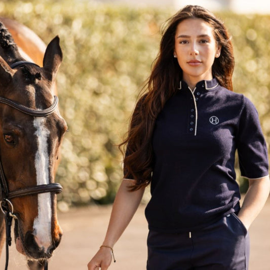 Harcour Amande Knitted Polo