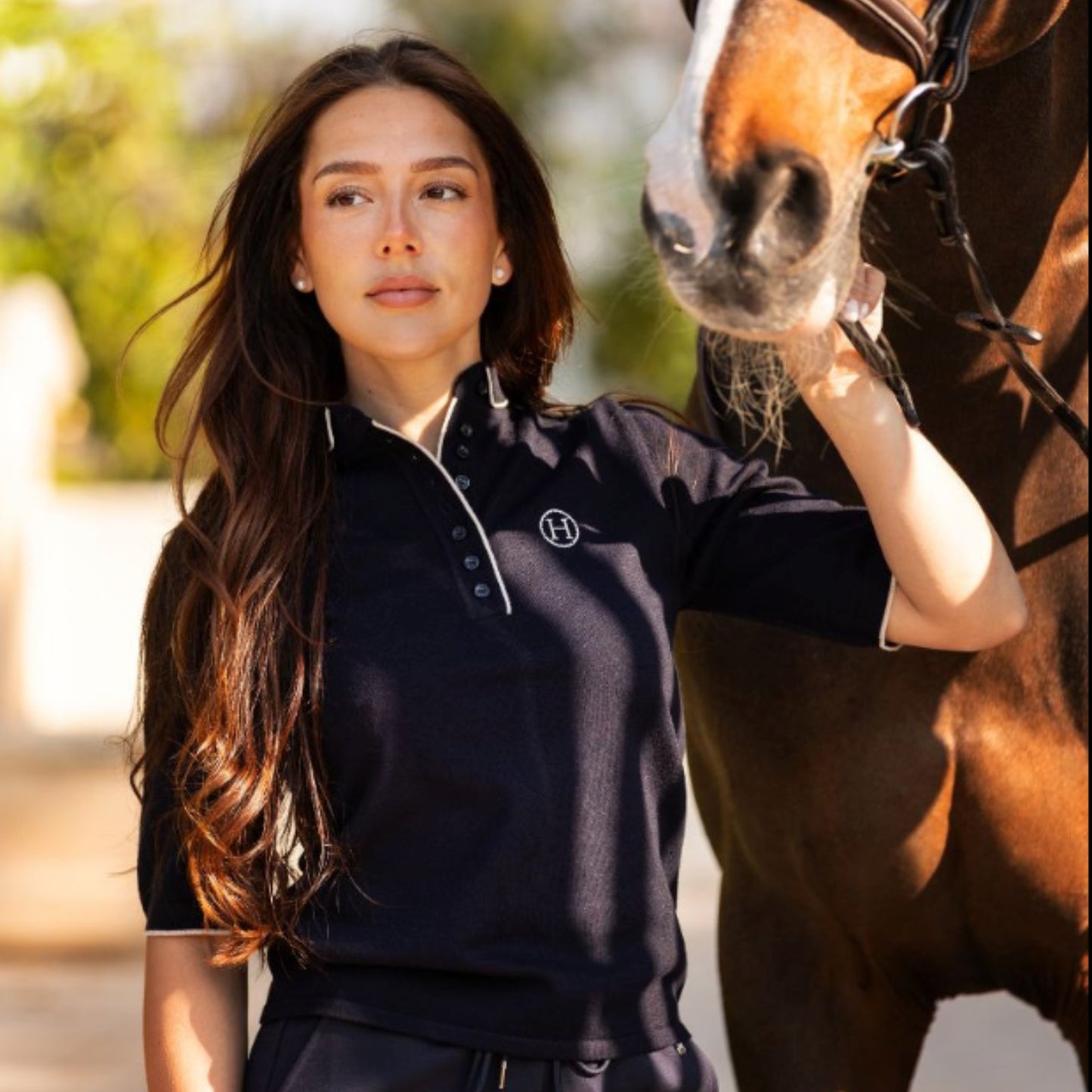 Harcour Amande Knitted Polo