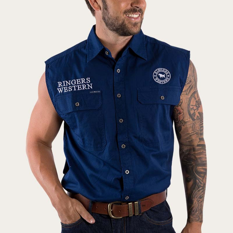 Ringers Western Mens Hawkeye Sleeveless Work Shirt - EQ Saddlery