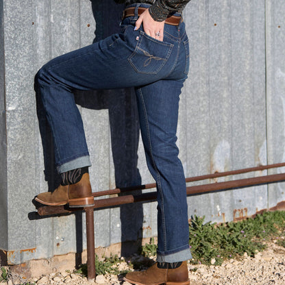 Justin Womens A2 1879 High Rise Boot Cut Jeans