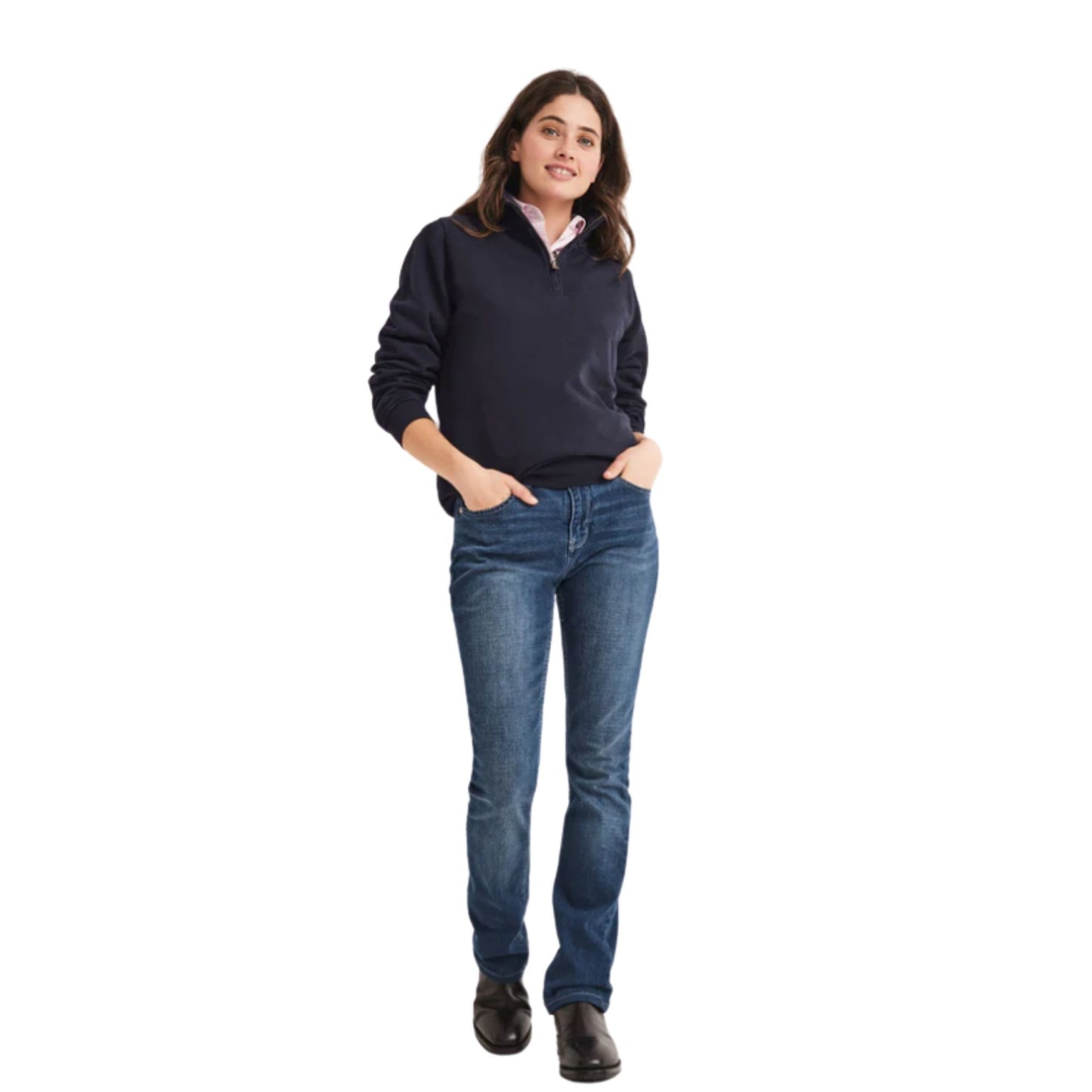 RB Sellars Womens Kate Half Zip Jumper - EQ Saddlery