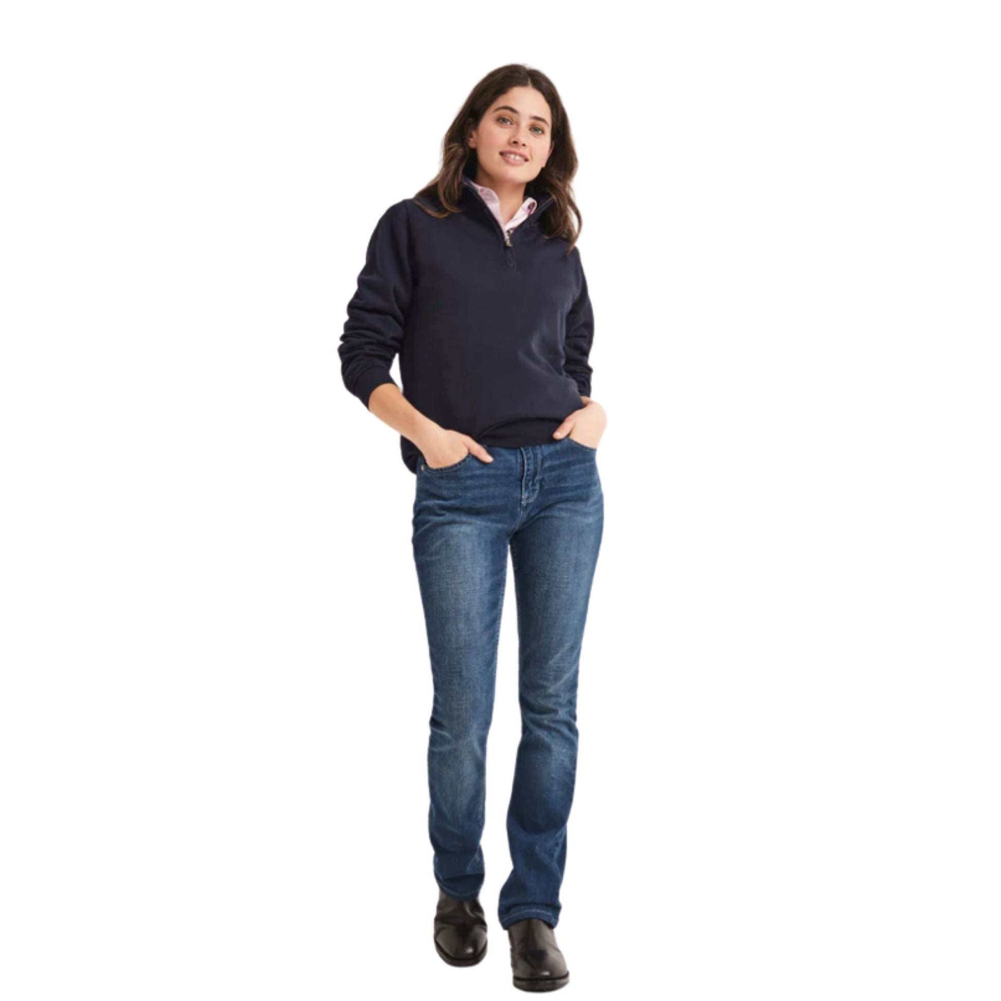 RB Sellars Womens Kate Half Zip Jumper - EQ Saddlery