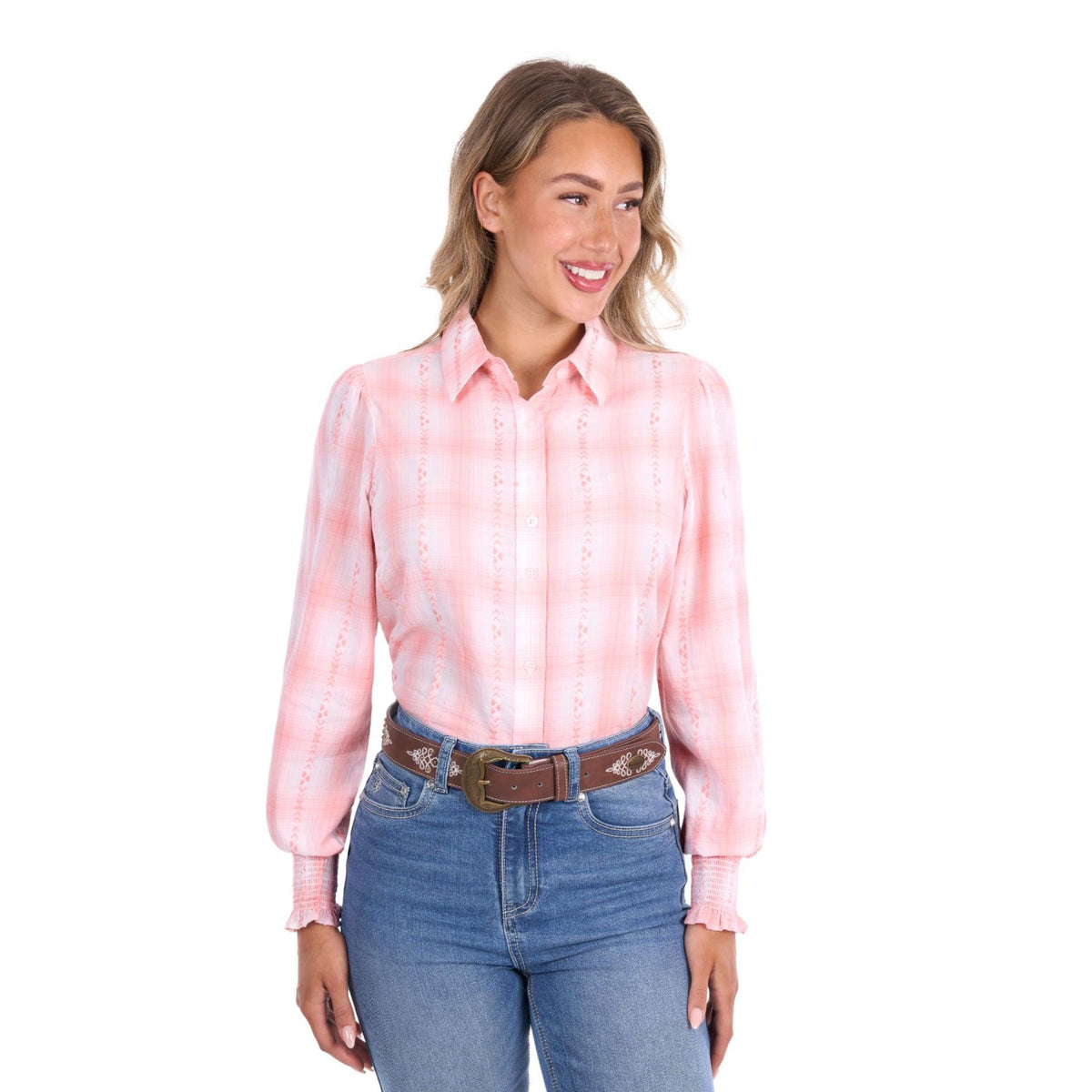 Pure Western Womens Kelli Check Long Sleeve Shirt