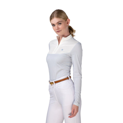 Lara Tweedie Ladies Long Sleeve Coastal Stripe Competition Top