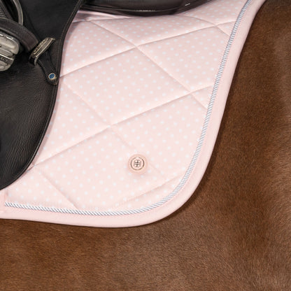Lara Tweedie Pink Polka Dot Dressage Saddle Pad