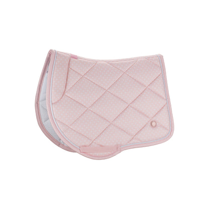Lara Tweedie Pink Polka Dot Jump Saddle Pad