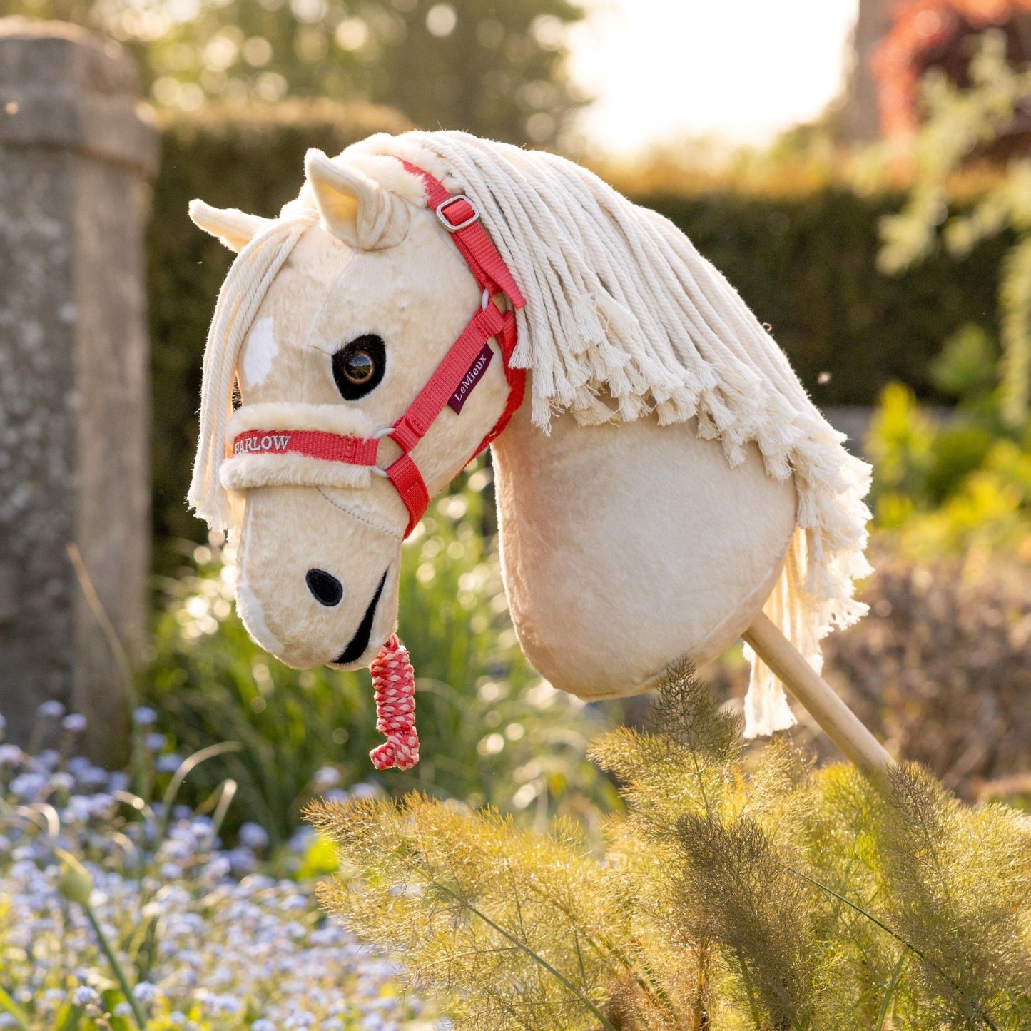 Harlow Hobby Horse Headcollar & Leadrope Coral Crush