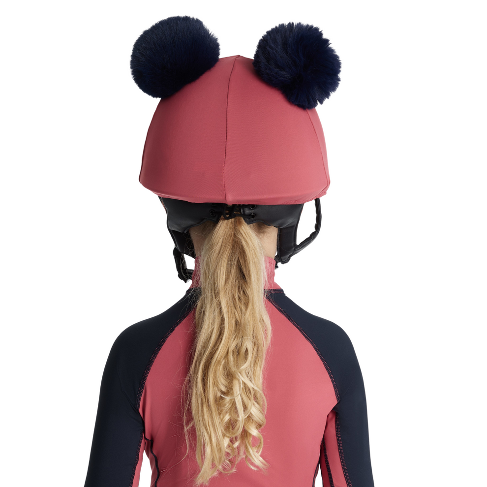 LeMieux Mini Bonnet Double Pompon Enfant Soie - Pompons Amovibles Et Visière Contrastée