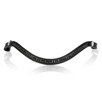 Lumiere Swarovski Black Stone Browband - EQ Saddlery