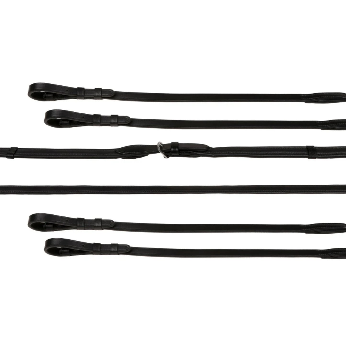 Lumiere Double Bridle Padded Nappa Flat Leather Reins Set - EQ Saddlery