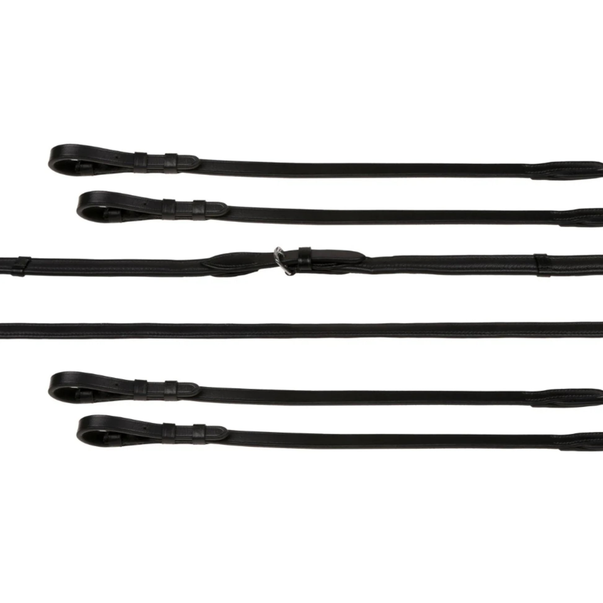 Lumiere Double Bridle Padded Nappa Flat Leather Reins Set - EQ Saddlery