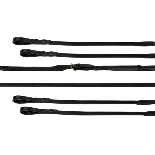 Lumiere Double Bridle Padded Nappa Flat Leather Reins Set - EQ Saddlery