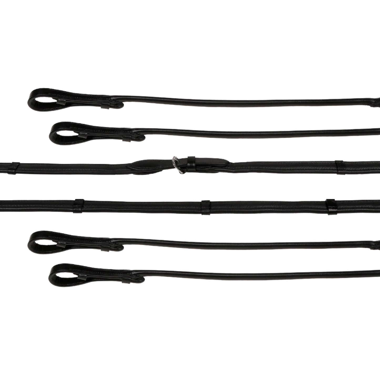Lumiere Double Bridle Rolled Leather Reins Set - EQ Saddlery