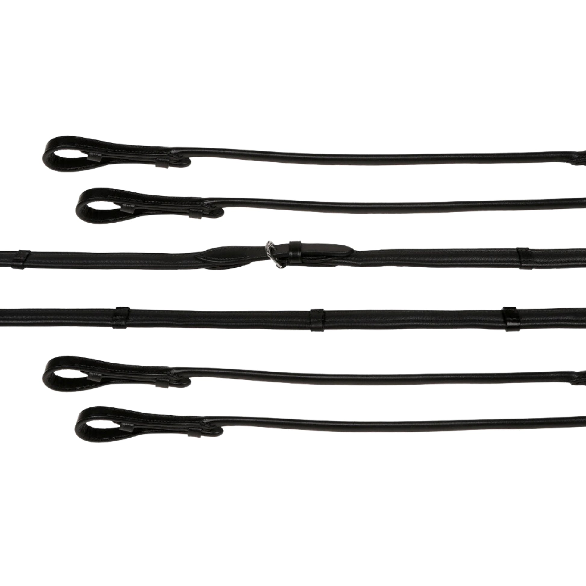 Lumiere Double Bridle Rolled Leather Reins Set - EQ Saddlery