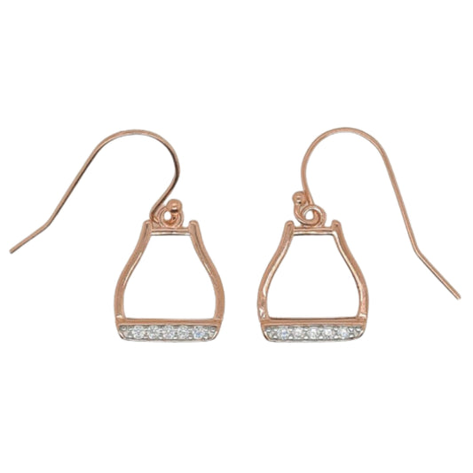 MCJ CZ Drop Stirrup Earrings - EQ Saddlery