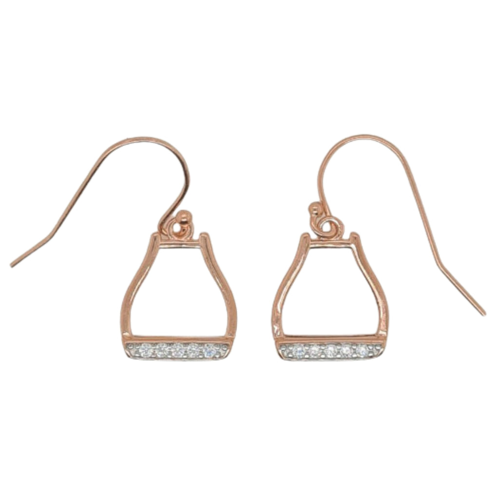 MCJ CZ Drop Stirrup Earrings - EQ Saddlery