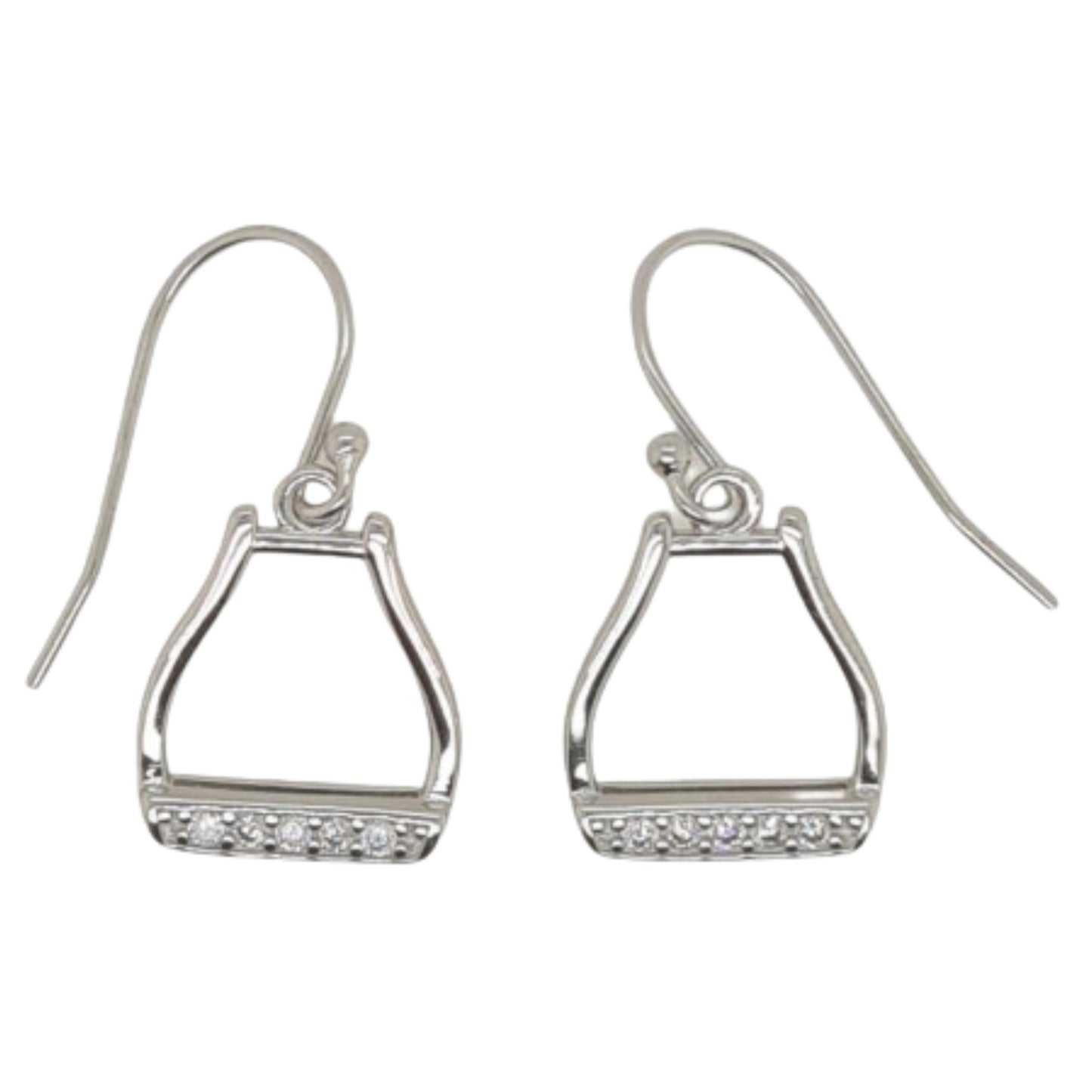 MCJ CZ Drop Stirrup Earrings - EQ Saddlery