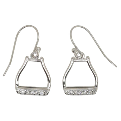 MCJ CZ Drop Stirrup Earrings - EQ Saddlery