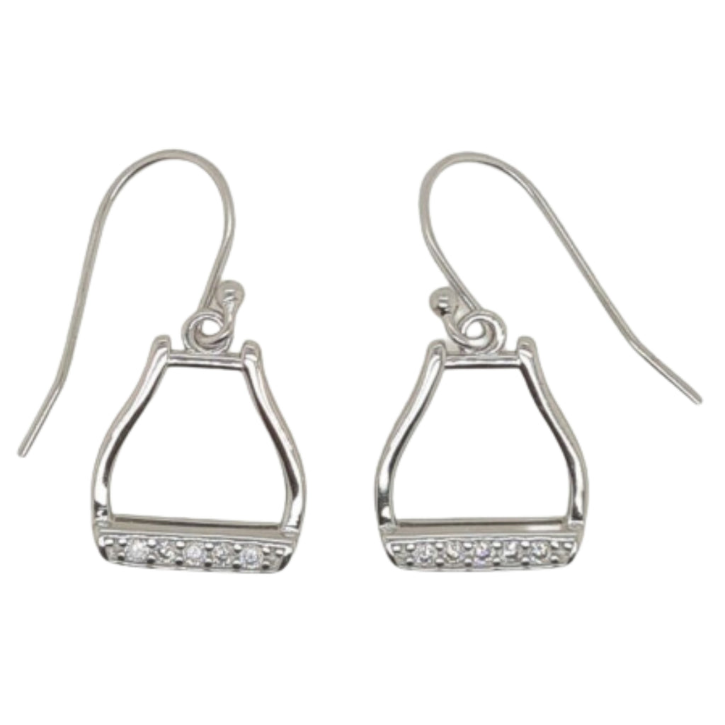 MCJ CZ Drop Stirrup Earrings - EQ Saddlery
