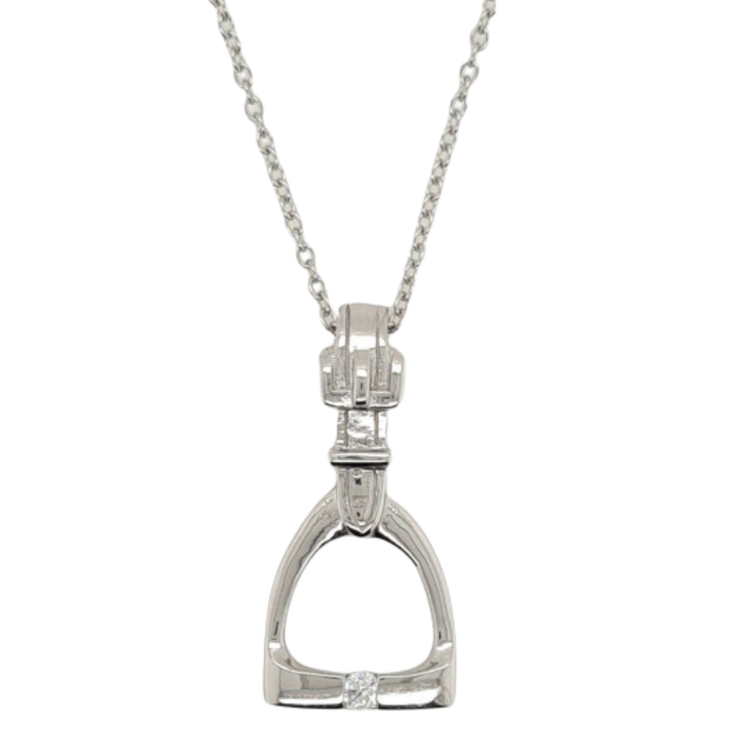 MCJ CZ Stirrup Pendant Set