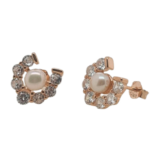 MCJ CZ and Pearl Stud Earrings - EQ Saddlery