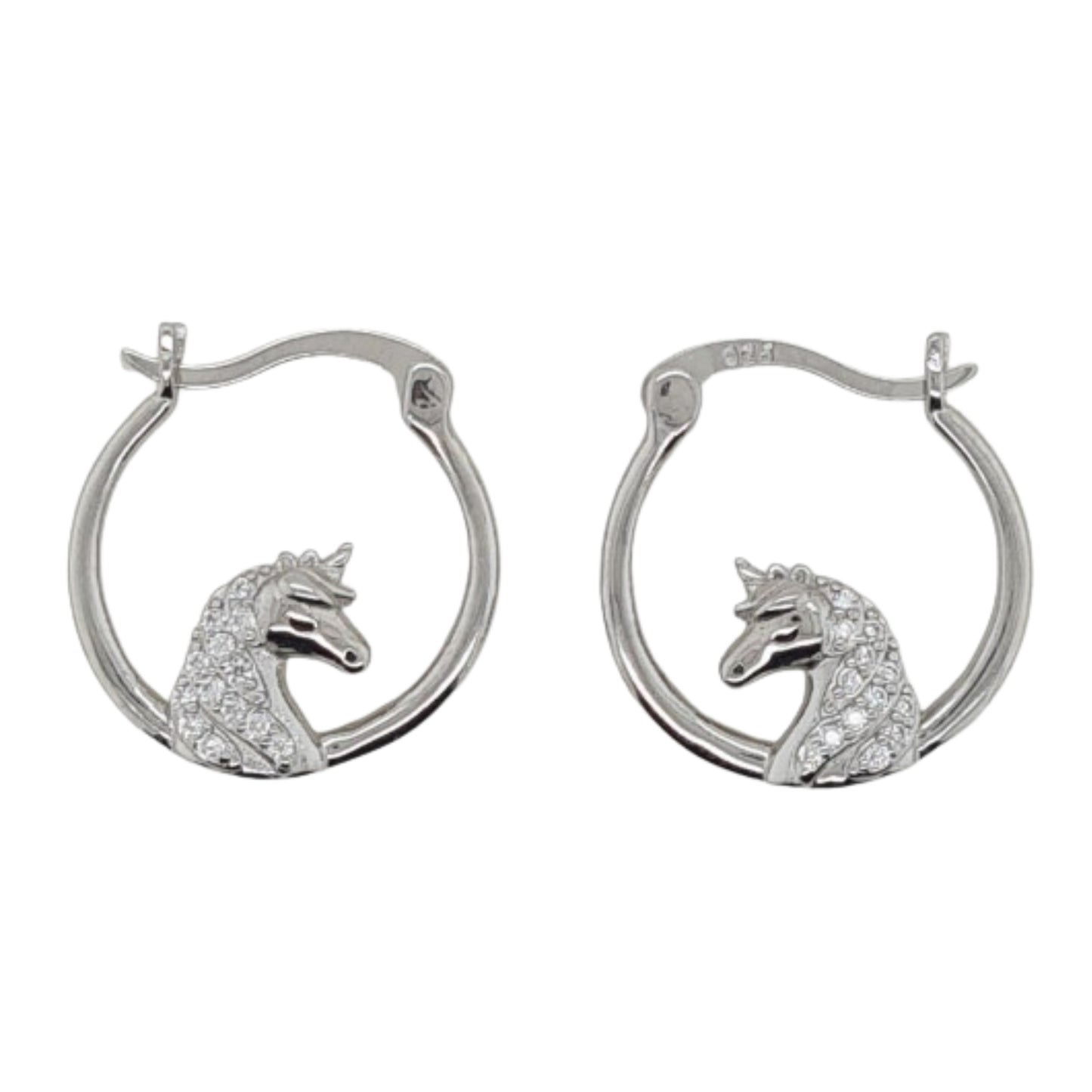 MCJ Hoops CZ Unicorn Earrings - EQ Saddlery