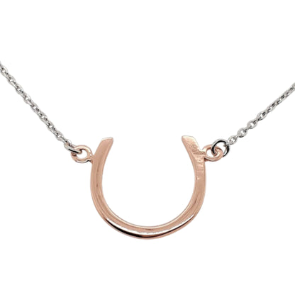 MCJ Horse Shoe 2 Tone Pendant - EQ Saddlery