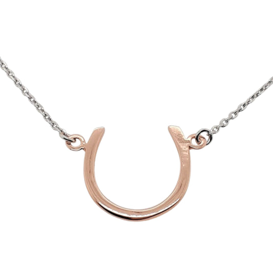 MCJ Horse Shoe 2 Tone Pendant - EQ Saddlery