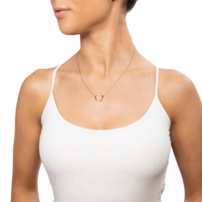 MCJ Horse Shoe 2 Tone Pendant - EQ Saddlery
