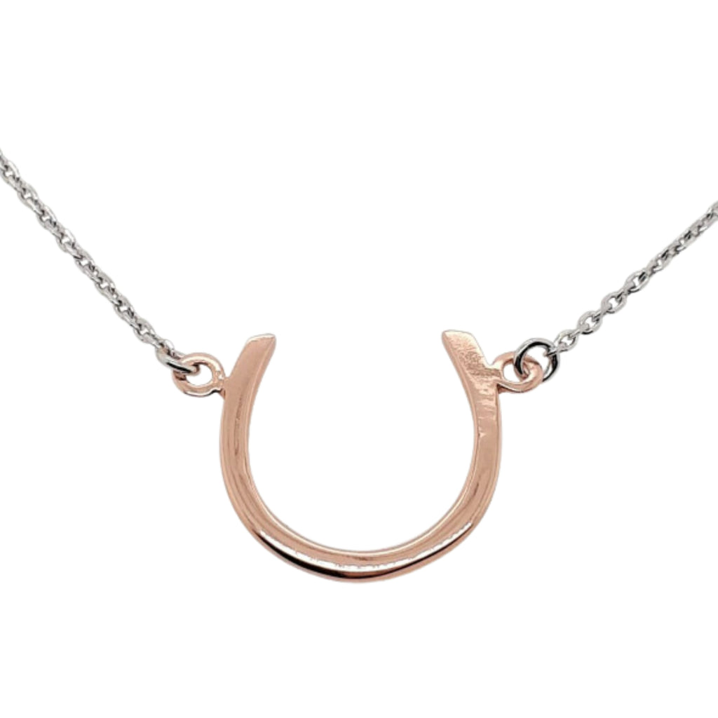 MCJ Horse Shoe 2 Tone Pendant - EQ Saddlery