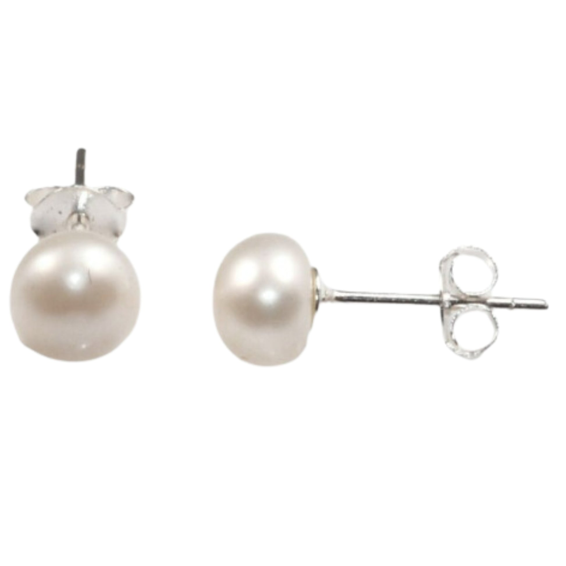 MCJ Pearl 7mm Stud Earrings - EQ Saddlery