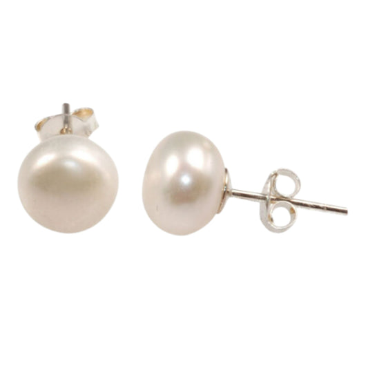MCJ Pearl 9mm Stud Earrings - EQ Saddlery