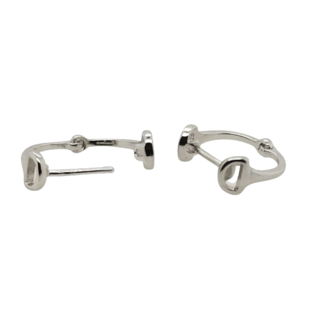 MCJ Snaffle Huggie Earrings - EQ Saddlery