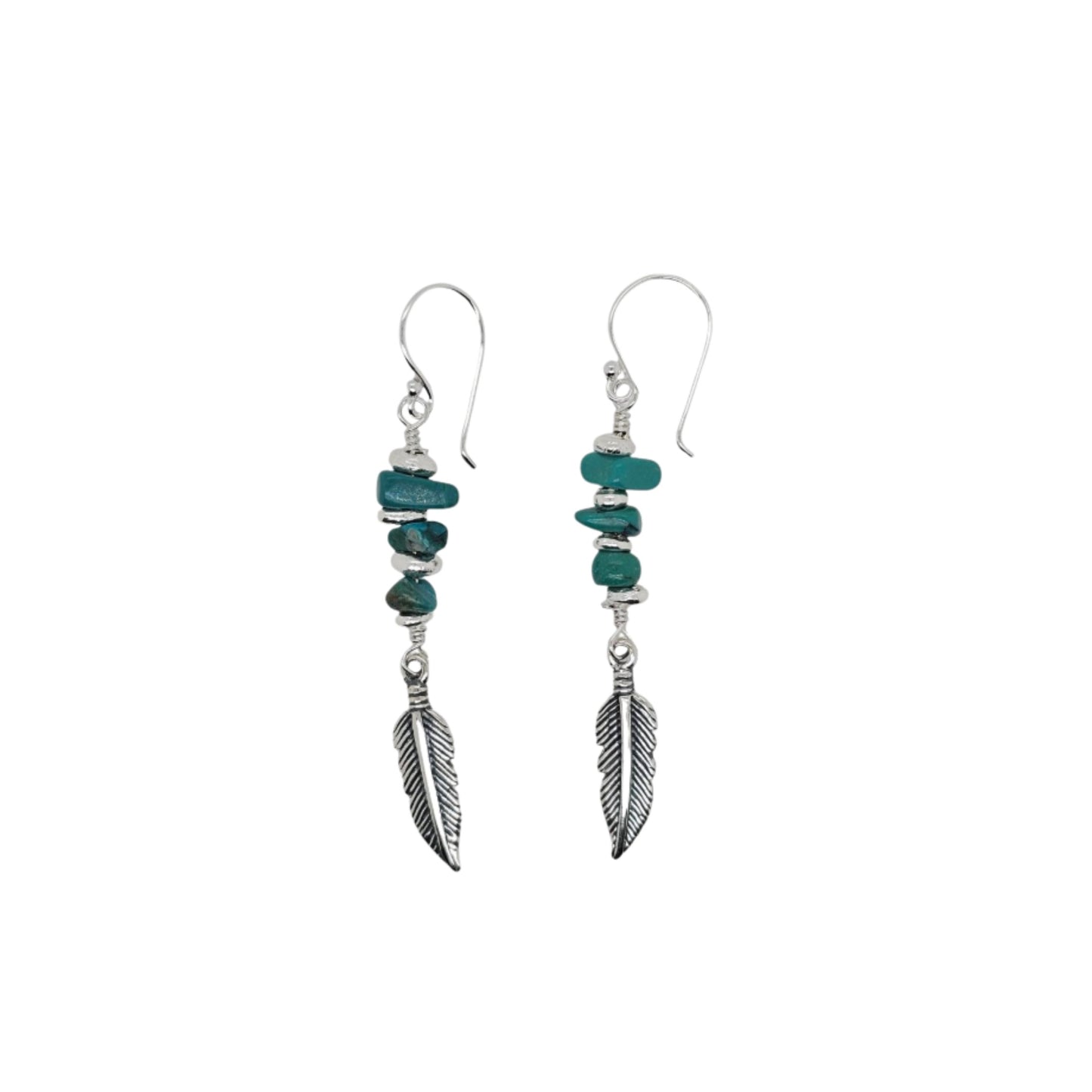 MCJ Turquoise Feather Earrings