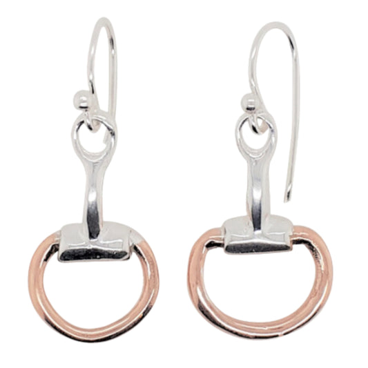 MCJ Two Tone Horse Bit Drop Earrings - EQ Saddlery