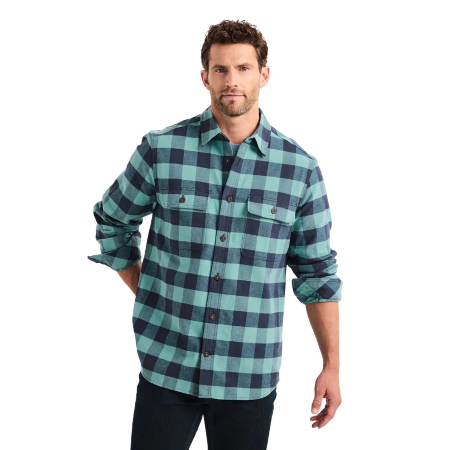 RB Sellars Mens Calvert Shirt Full Button Long Sleeve Shirt