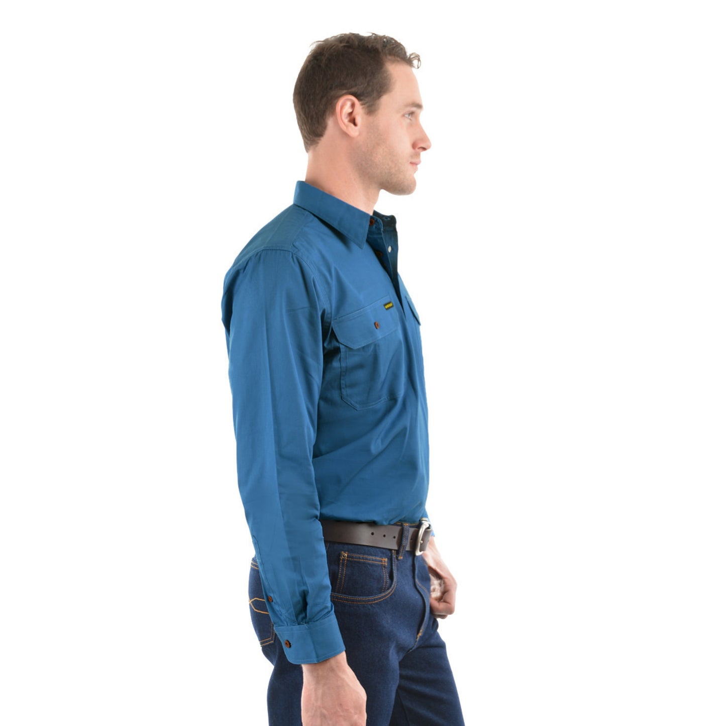 Hard Slog Mens Half Placket Light Cotton Shirt