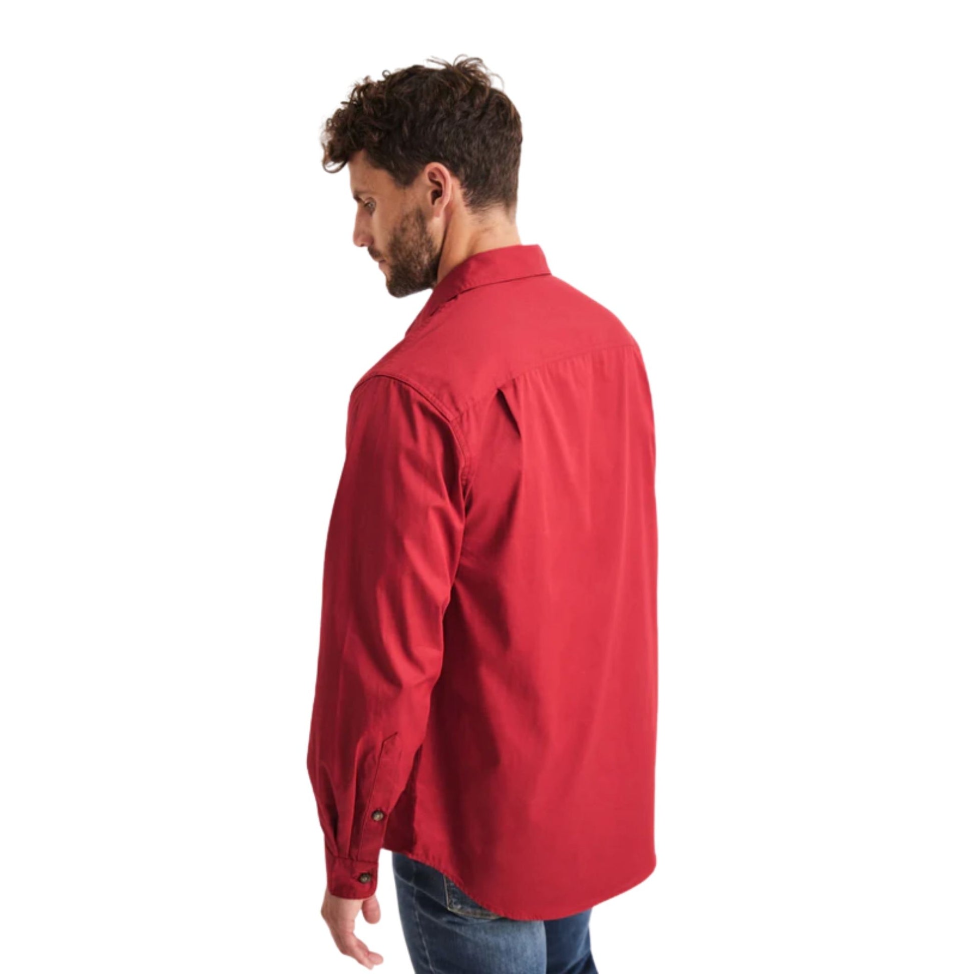RB Sellars Mens Burton Half Button Long Sleeve Light Weight Workshirt - EQ Saddlery