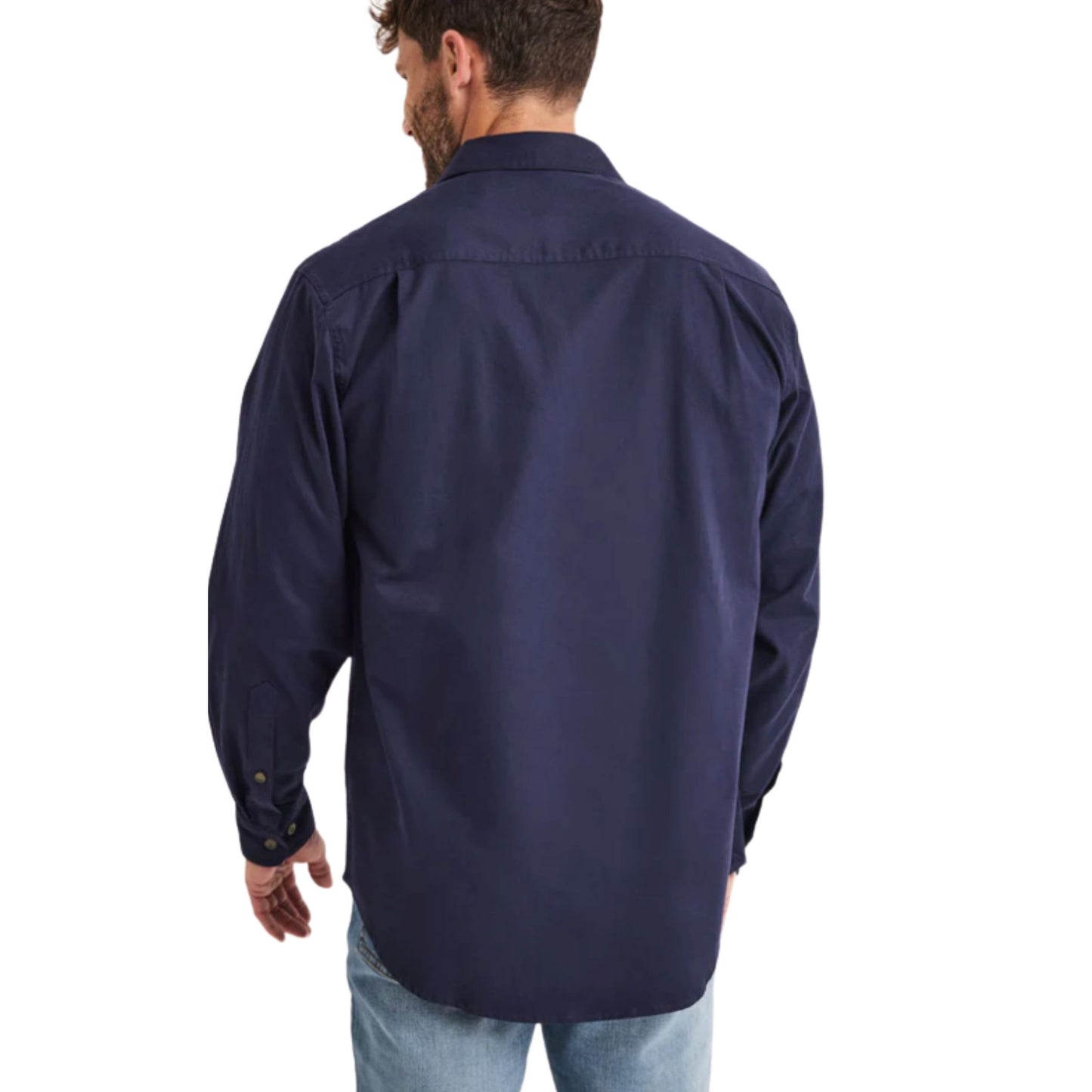 RB Sellars Mens Burton Half Button Long Sleeve Light Weight Workshirt - EQ Saddlery
