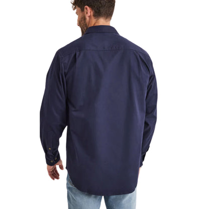 RB Sellars Mens Burton Half Button Long Sleeve Light Weight Workshirt - EQ Saddlery