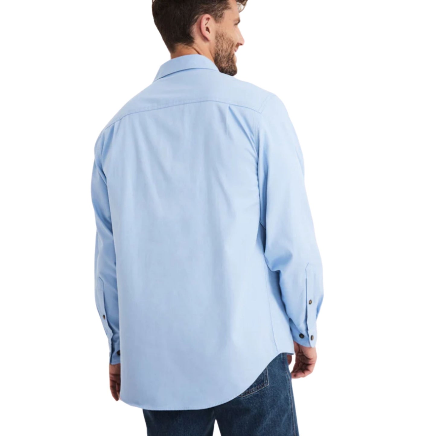 RB Sellars Mens Burton Half Button Long Sleeve Light Weight Workshirt - EQ Saddlery