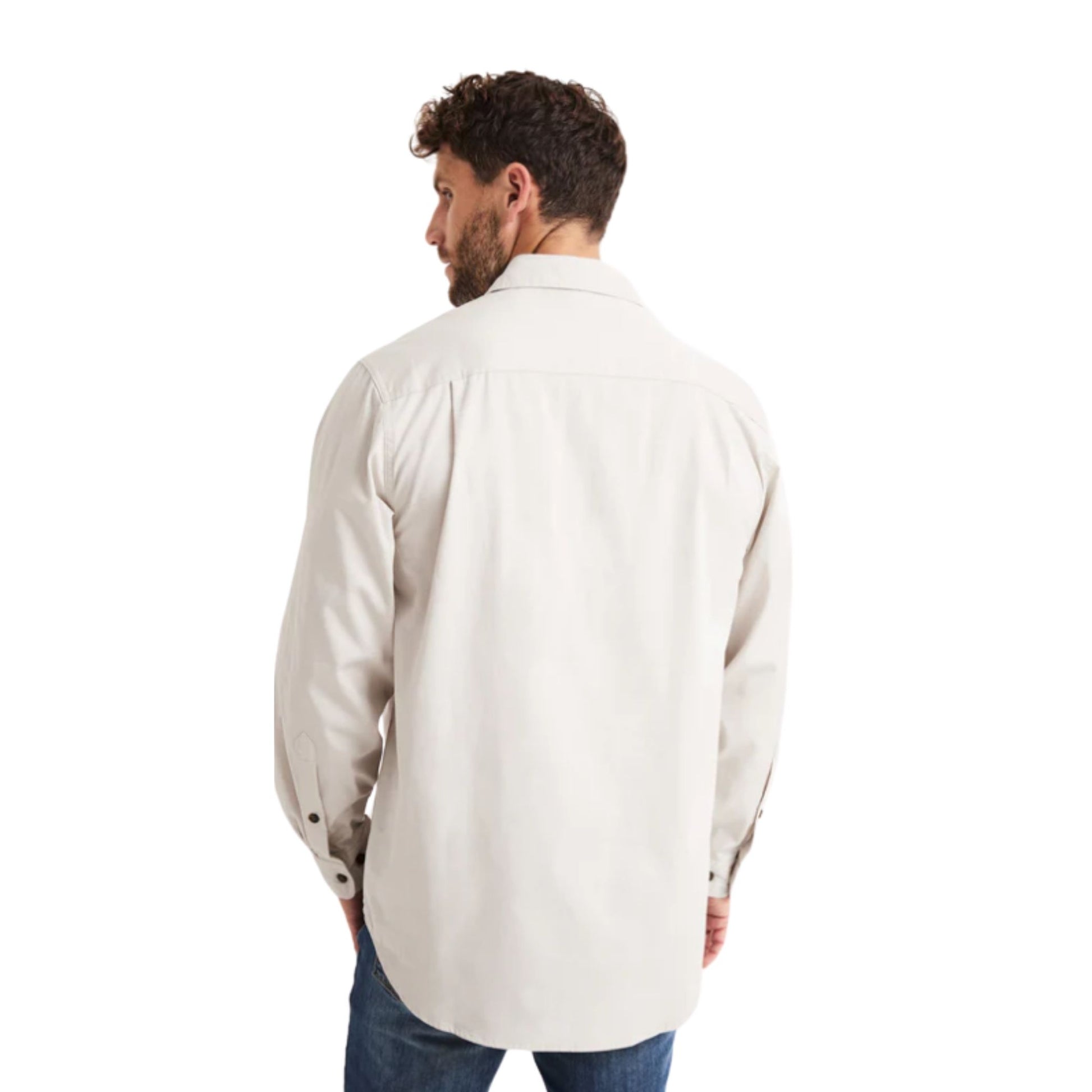 RB Sellars Mens Burton Half Button Long Sleeve Light Weight Workshirt - EQ Saddlery