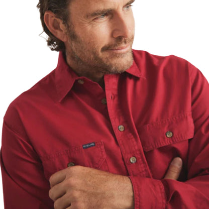 RB Sellars Mens Burton Half Button Long Sleeve Mid Weight Workshirt - EQ Saddlery