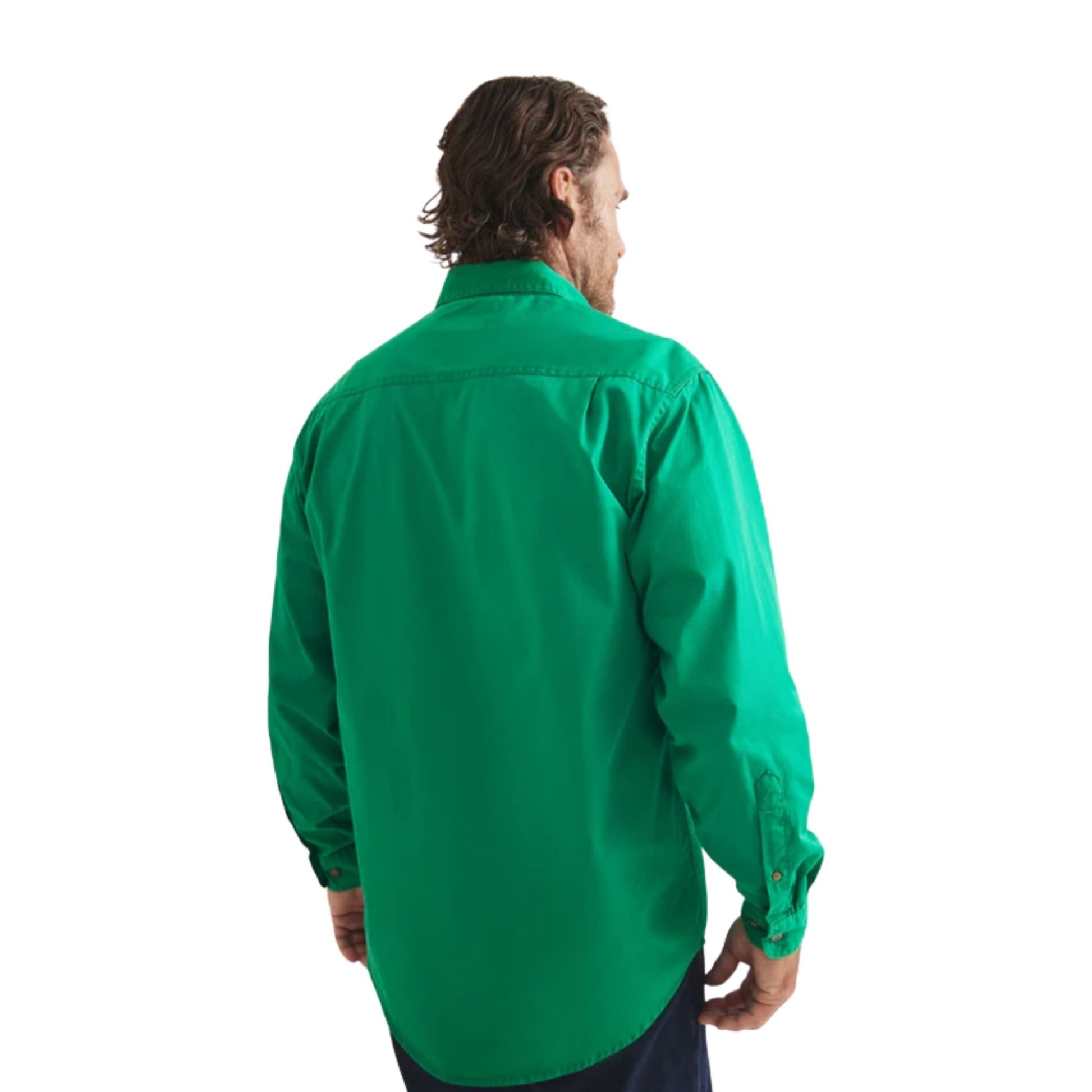 RB Sellars Mens Burton Half Button Long Sleeve Mid Weight Workshirt - EQ Saddlery