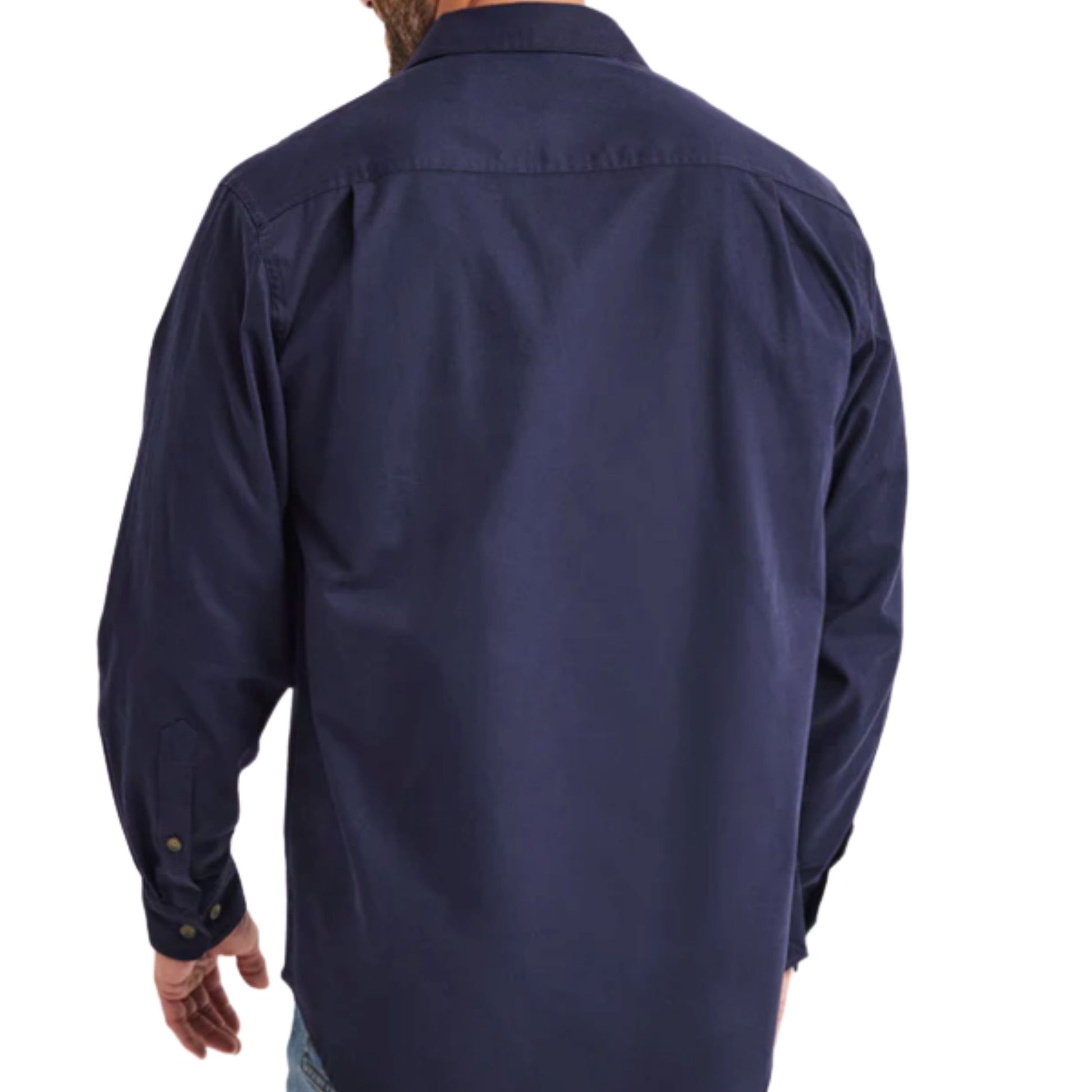 RB Sellars Mens Burton Half Button Long Sleeve Mid Weight Workshirt - EQ Saddlery