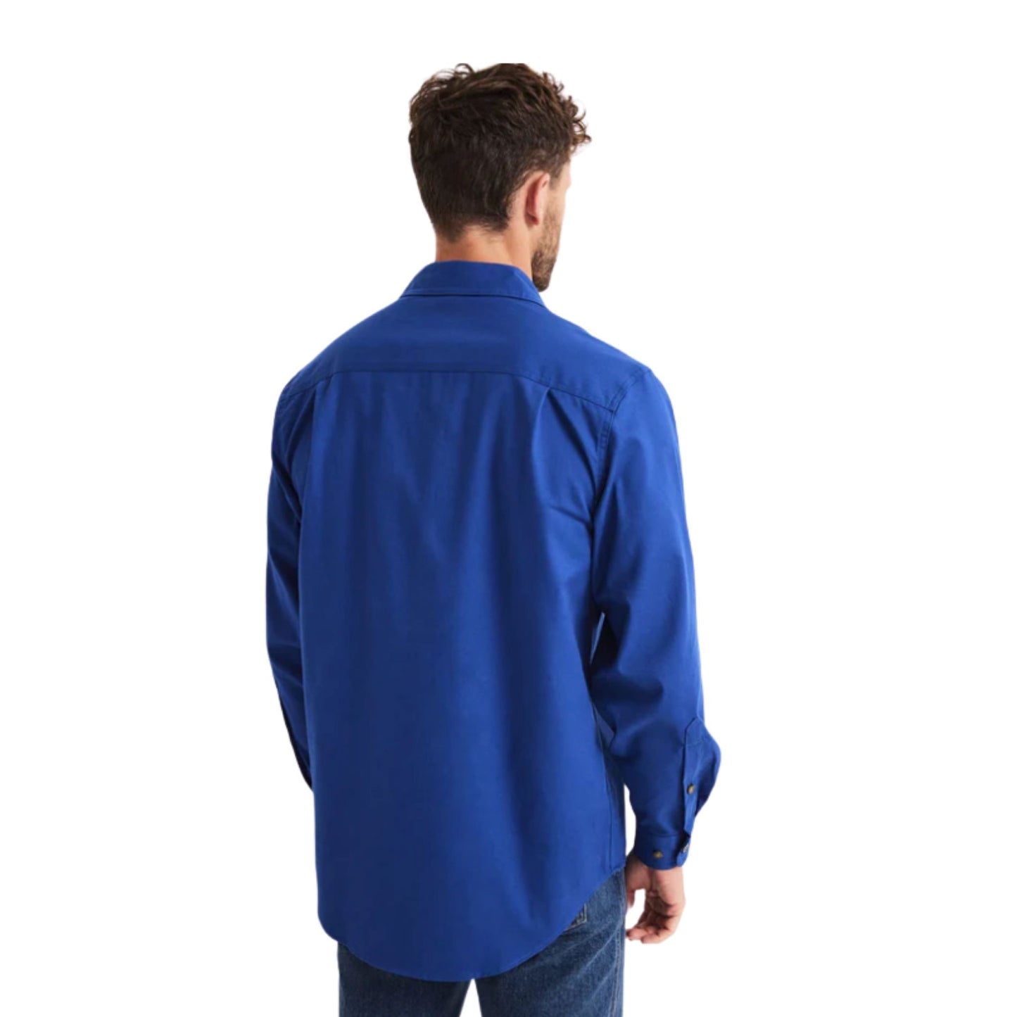 RB Sellars Mens Burton Half Button Long Sleeve Mid Weight Workshirt - EQ Saddlery