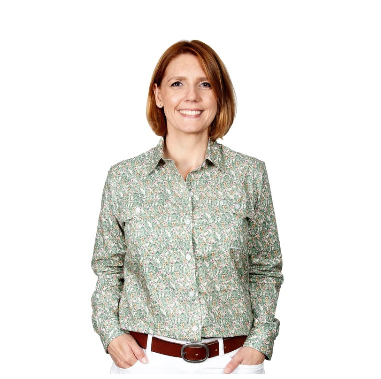 Just Country Womens Abbey Full Button Work Shirt - EQ Saddlery