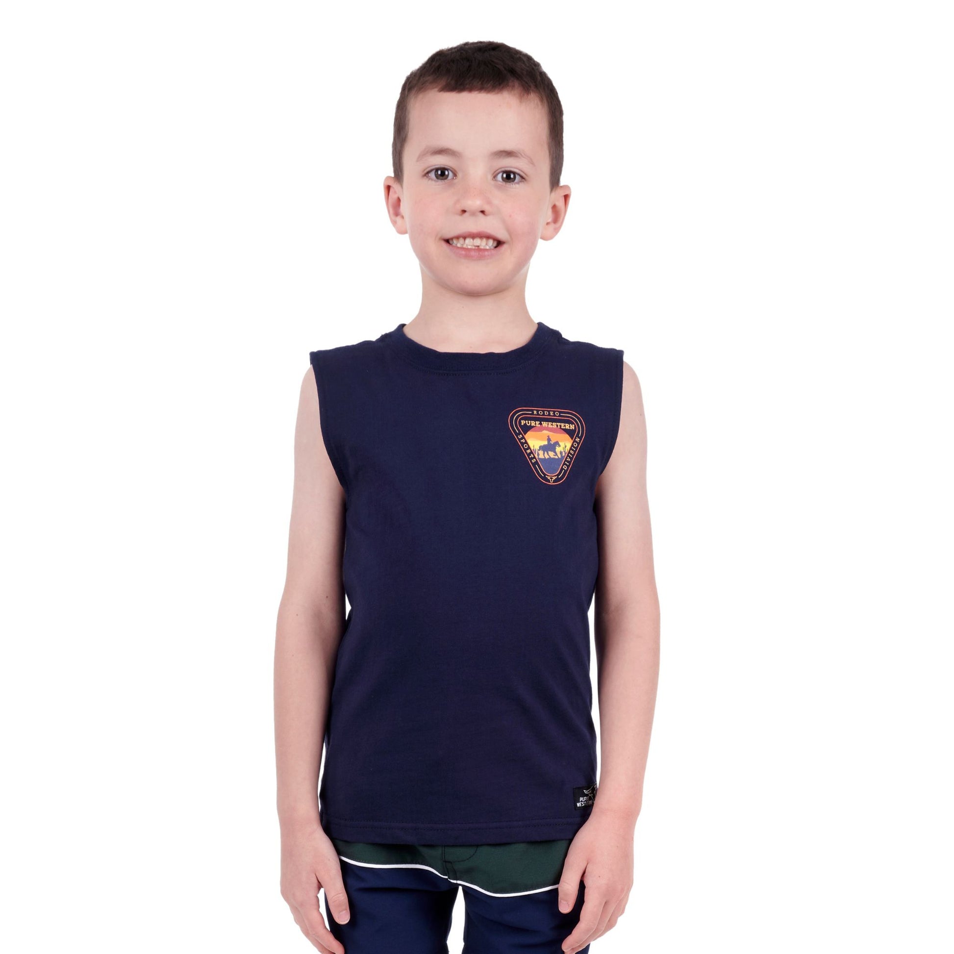 Pure Western Boys Cleveland Muscle Tank - EQ Saddlery
